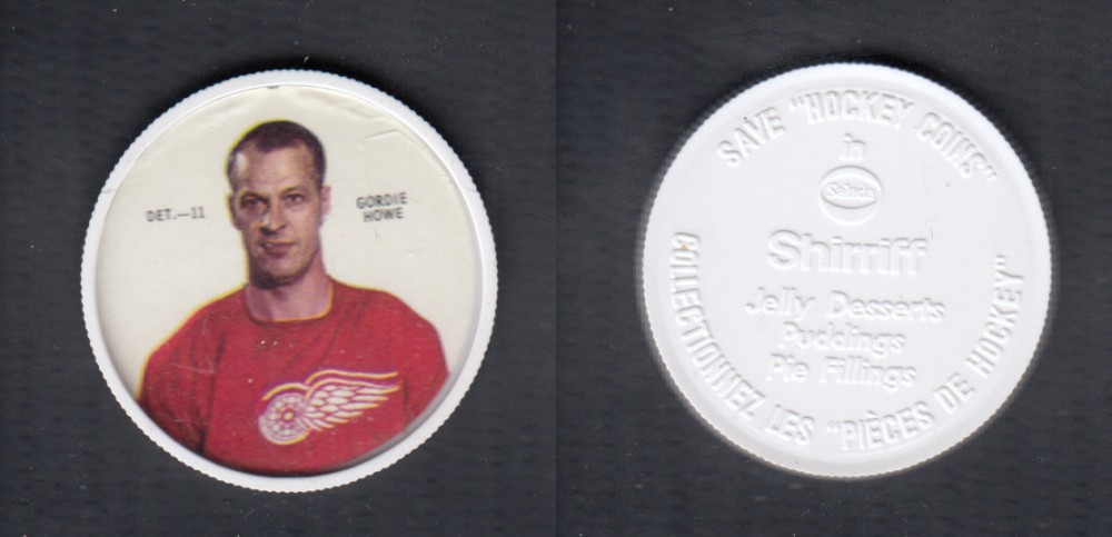 1968-69 SHIRRIFF HOCKEY COIN G. HOWE DET-11 photo 1968-69 SHIRRIFF HOCKEY COIN G. HOWE DET-11 photo