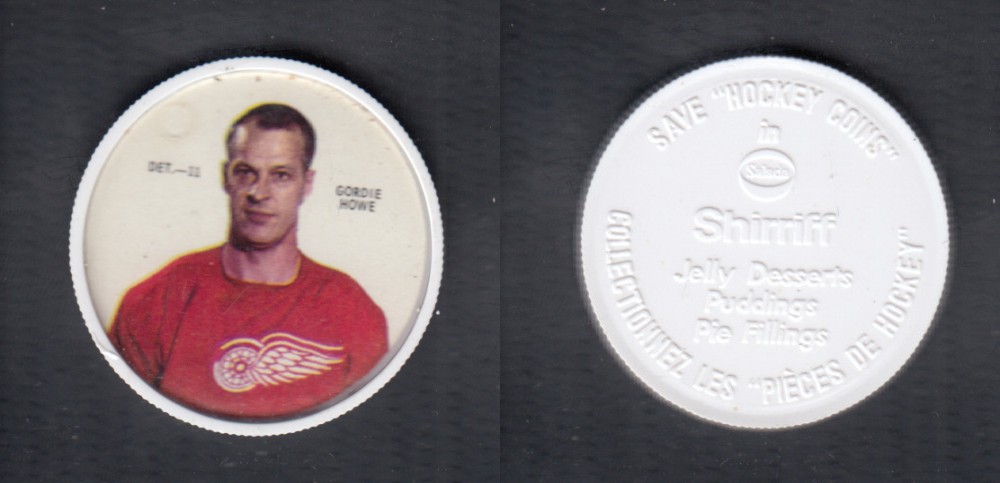 1968-69 SHIRRIFF HOCKEY COIN G. HOWE DET-11 photo 1968-69 SHIRRIFF HOCKEY COIN G. HOWE DET-11 photo
