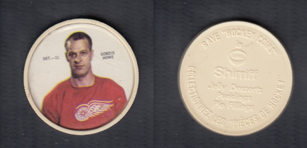 1968-69 SHIRRIFF HOCKEY COIN G. HOWE DET-11 photo 1968-69 SHIRRIFF HOCKEY COIN G. HOWE DET-11 photo