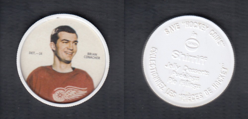 1968-69 SHIRRIFF HOCKEY COIN B. CONACHER DET-14 *SP* photo 1968-69 SHIRRIFF HOCKEY COIN B. CONACHER DET-14 *SP* photo