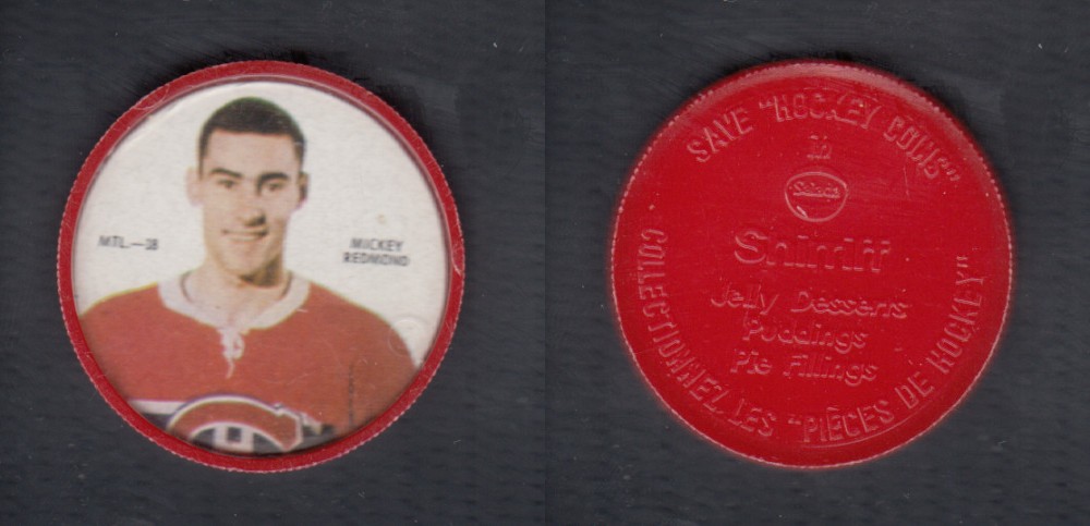 1968-69 SHIRRIFF HOCKEY COIN M. REDMOND MTL-18 *SP* photo 1968-69 SHIRRIFF HOCKEY COIN M. REDMOND MTL-18 *SP* photo