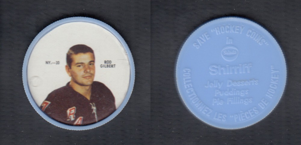 1968-69 SHIRRIFF HOCKEY COIN R. GILBERT NY-10 photo 1968-69 SHIRRIFF HOCKEY COIN R. GILBERT NY-10 photo