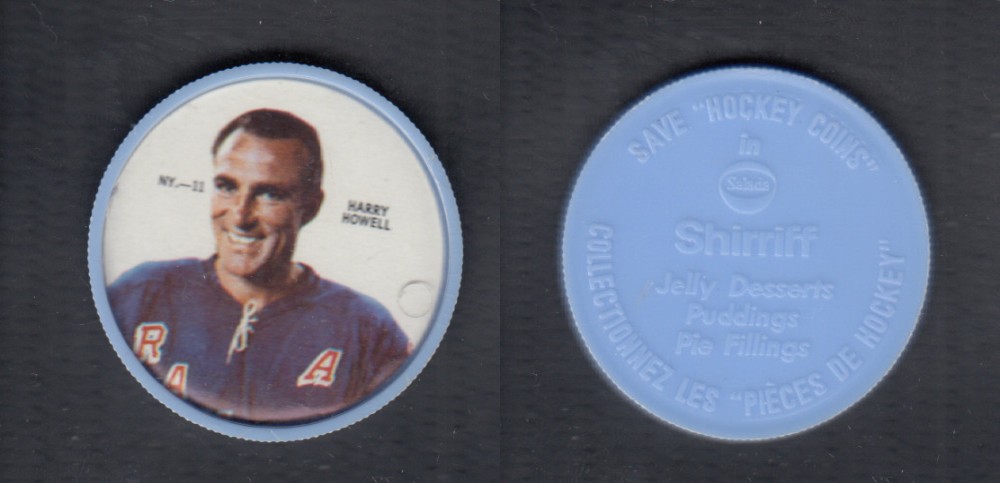 1968-69 SHIRRIFF HOCKEY COIN H. HOWELL NY-11 photo 1968-69 SHIRRIFF HOCKEY COIN H. HOWELL NY-11 photo