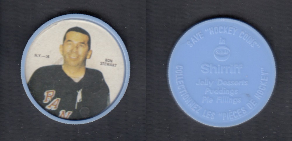 1968-69 SHIRRIFF HOCKEY COIN R. STEWART NY-16 *SP* photo 1968-69 SHIRRIFF HOCKEY COIN R. STEWART NY-16 *SP* photo