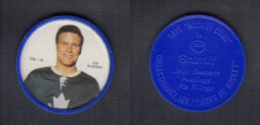 1968-69 SHIRRIFF HOCKEY COIN J. MCKENNY TOR-16 *SP* photo 1968-69 SHIRRIFF HOCKEY COIN J. MCKENNY TOR-16 *SP* photo