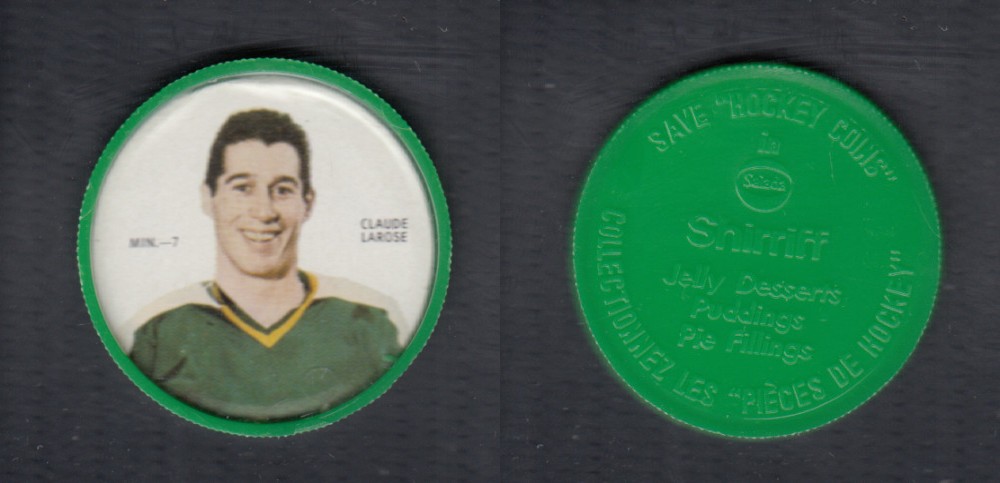 1968-69 SHIRRIFF HOCKEY COIN C. LAROSE MIN-7 *SP* photo 1968-69 SHIRRIFF HOCKEY COIN C. LAROSE MIN-7 *SP* photo