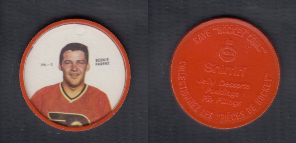 1968-69 SHIRRIFF HOCKEY COIN B. PARENT PH-1 photo 1968-69 SHIRRIFF HOCKEY COIN B. PARENT PH-1 photo