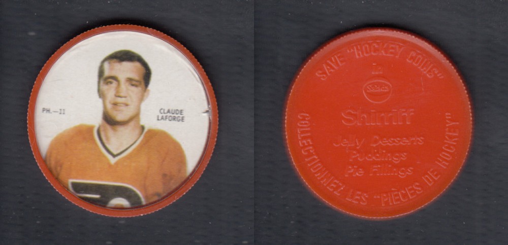 1968-69 SHIRRIFF HOCKEY COIN C. LAFORGE PH-11 *SP* photo 1968-69 SHIRRIFF HOCKEY COIN C. LAFORGE PH-11 *SP* photo
