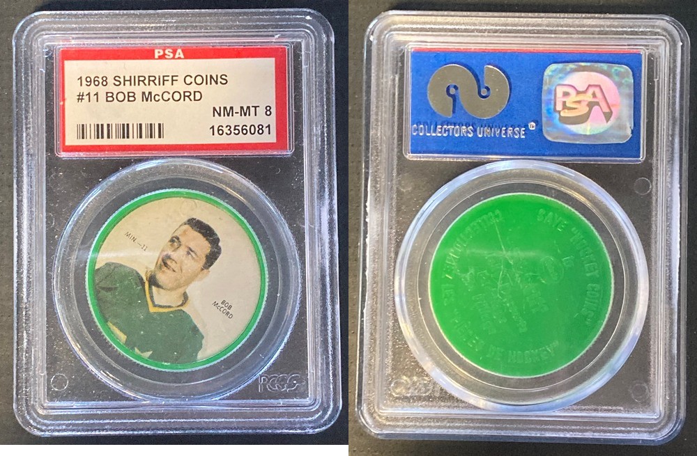 1968-69 SHIRRIFF HOCKEY COIN B. MCCORD MIN-11 *SP* photo 1968-69 SHIRRIFF HOCKEY COIN B. MCCORD MIN-11 *SP* photo