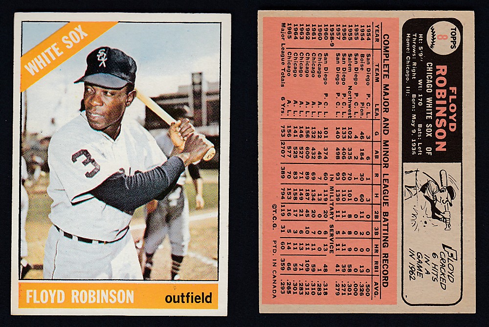 1966 O-PEE-CHEE BASEBALL CARD #8 F. ROBINSON photo 1966 O-PEE-CHEE BASEBALL CARD #8 F. ROBINSON photo
