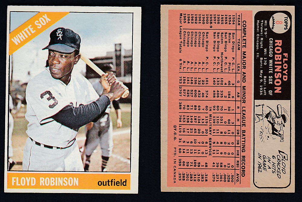 1966 O-PEE-CHEE BASEBALL CARD #8 F. ROBINSON photo 1966 O-PEE-CHEE BASEBALL CARD #8 F. ROBINSON photo