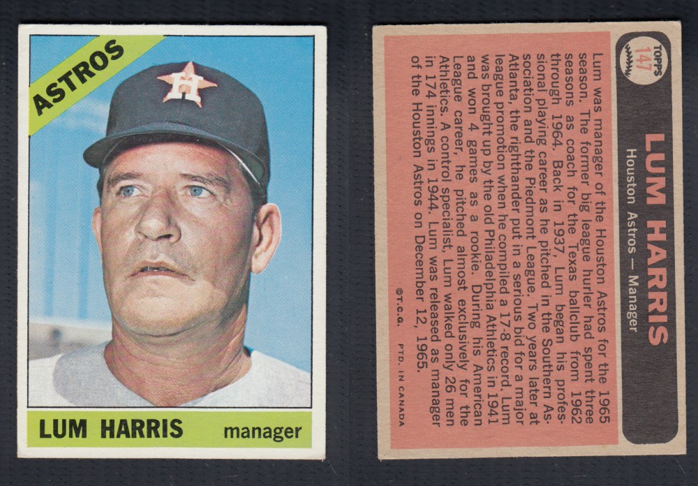 1966 O-PEE-CHEE BASEBALL CARD #147 L. HARRIS photo 1966 O-PEE-CHEE BASEBALL CARD #147 L. HARRIS photo