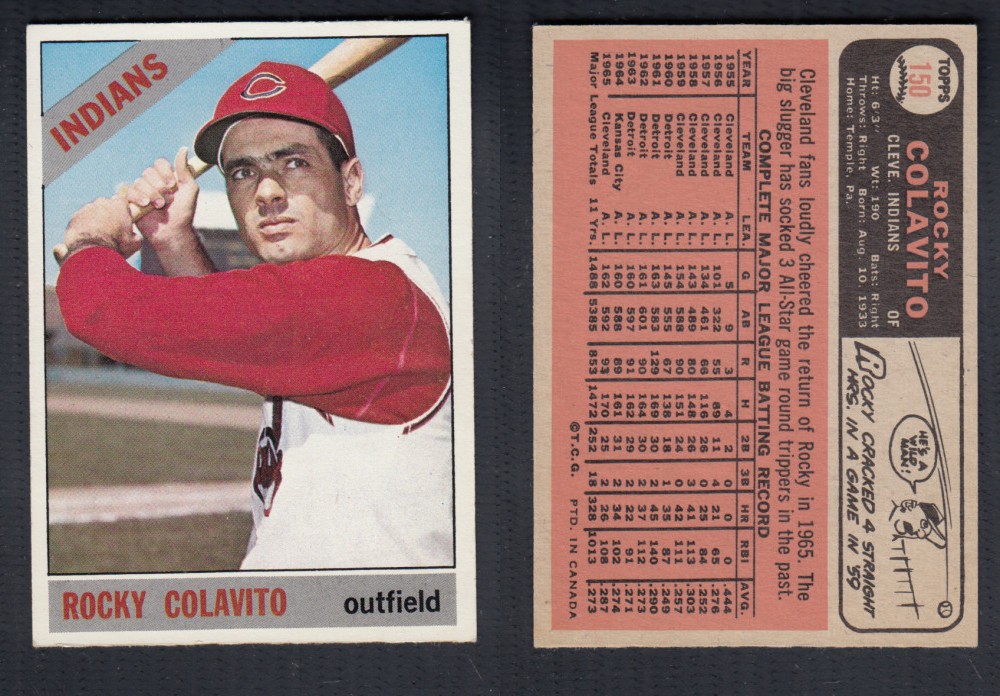 1966 O-PEE-CHEE BASEBALL CARD #150 R. COLAVITO photo 1966 O-PEE-CHEE BASEBALL CARD #150 R. COLAVITO photo