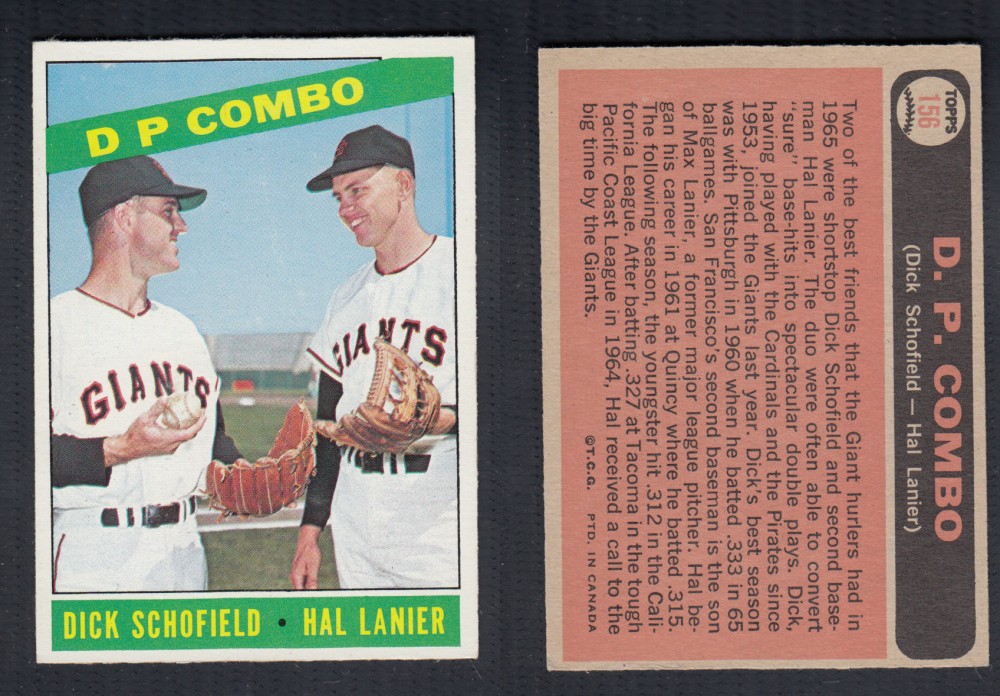 1966 O-PEE-CHEE BASEBALL CARD #156 D P COMBO photo