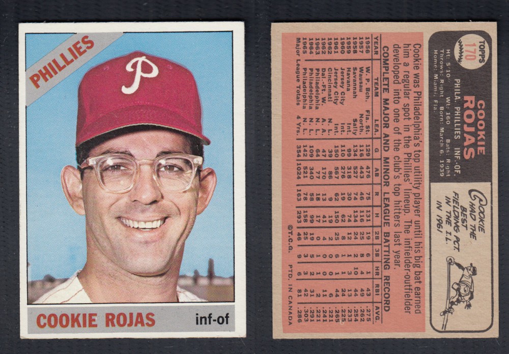 1966 O-PEE-CHEE BASEBALL CARD #170 C. ROJAS photo 1966 O-PEE-CHEE BASEBALL CARD #170 C. ROJAS photo