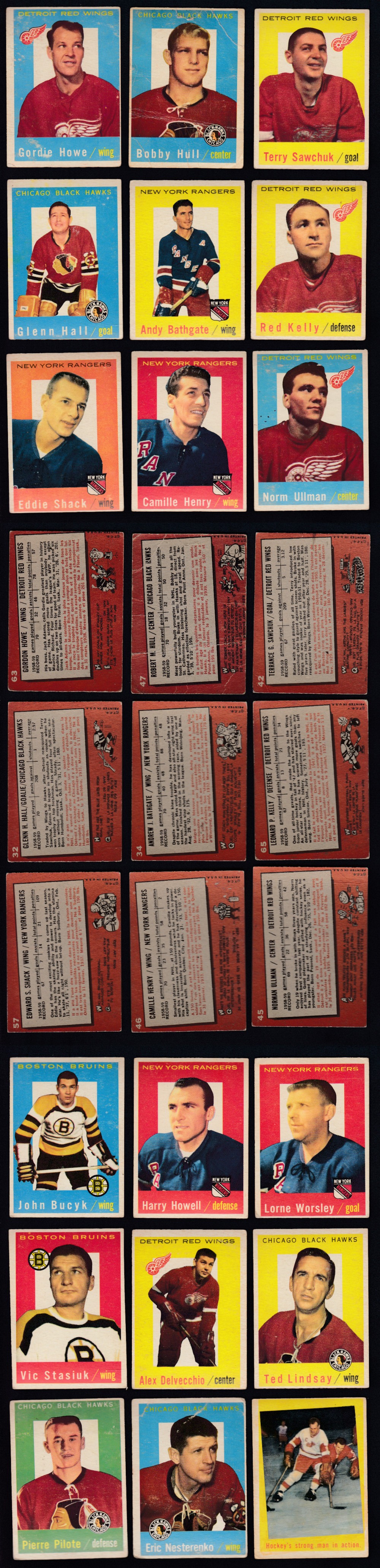 1959-60 TOPPS HOCKEY CARD FULL SET 66/66 photo