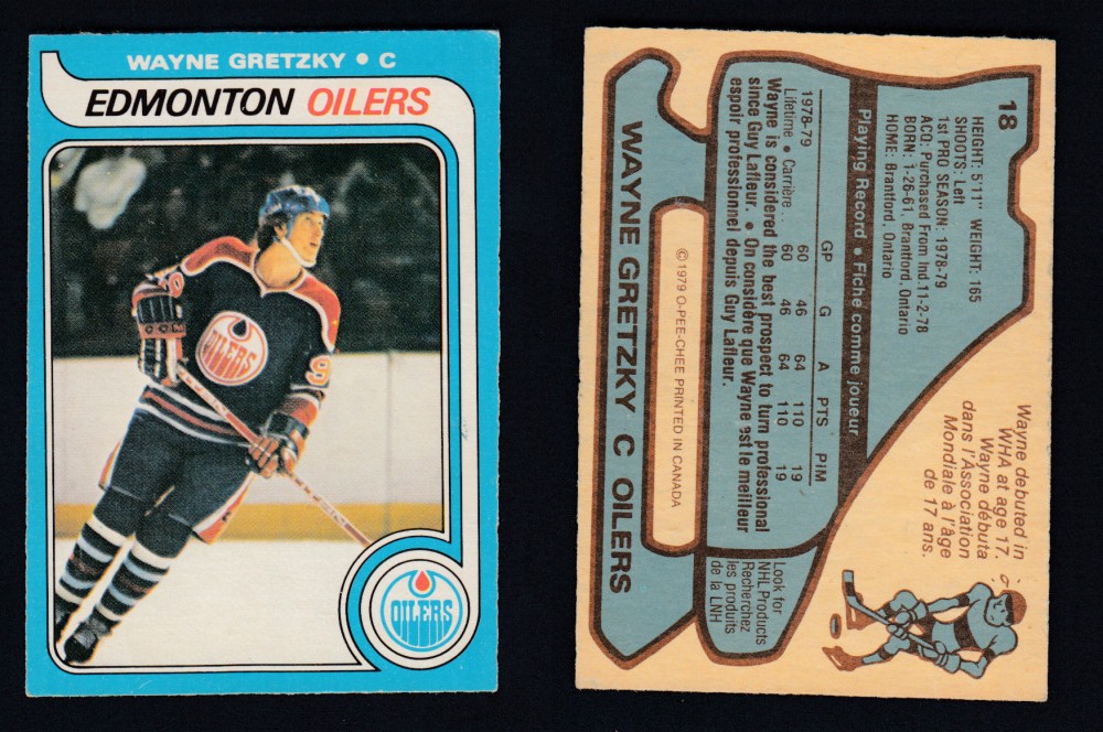 1979-80 O-PEE-CHEE HOCKEY CARD #18 W. GRETZKY ROOKIE CARD photo