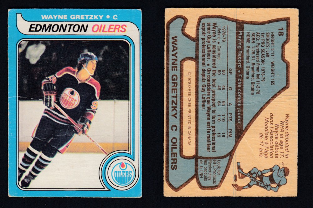 1979-80 O-PEE-CHEE HOCKEY CARD #18 W. GRETZKY ROOKIE CARD photo