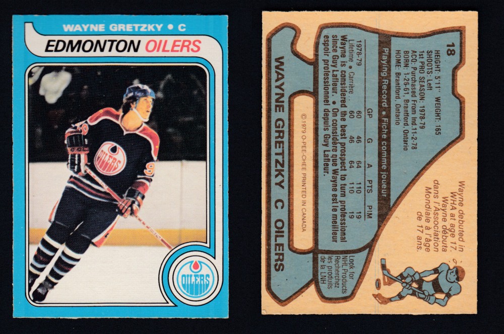 1979-80 O-PEE-CHEE HOCKEY CARD #18 W. GRETZKY ROOKIE CARD photo