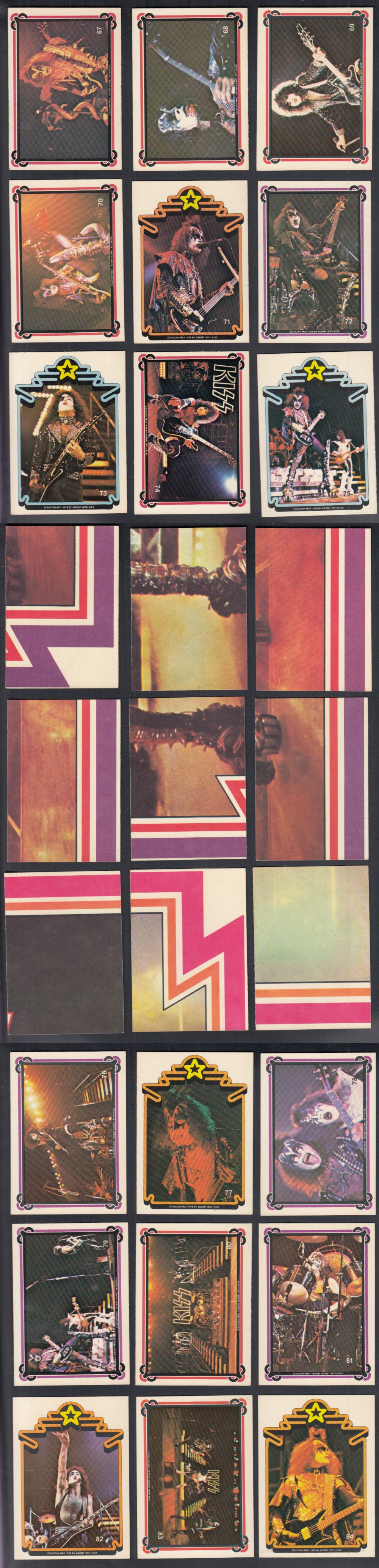 1978 DONRUSS KISS SERIES 2 CARD FULL SET 66/66 photo