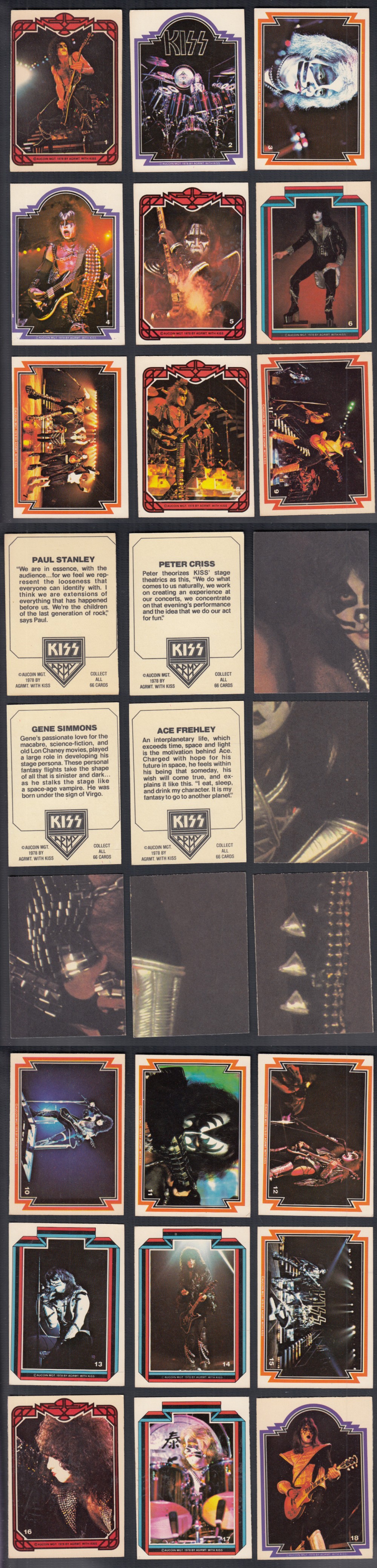 1978 DONRUSS KISS SERIES 2 CARD FULL SET 66/66 photo