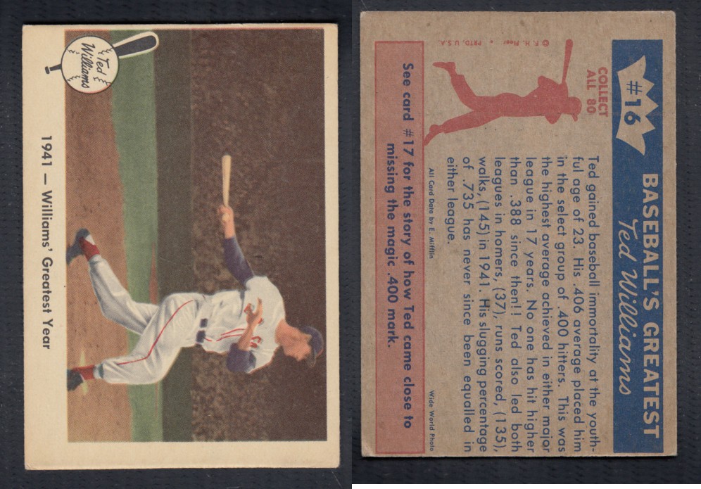 1959 FLEER TED WILLIAMS BASEBALL CARD #16 photo