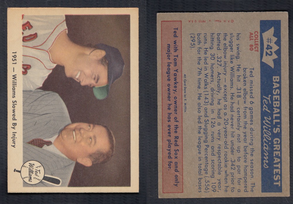 1959 FLEER TED WILLIAMS BASEBALL CARD #42 photo 1959 FLEER TED WILLIAMS BASEBALL CARD #42 photo