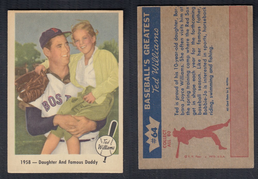 1959 FLEER TED WILLIAMS BASEBALL CARD #64 photo 1959 FLEER TED WILLIAMS BASEBALL CARD #64 photo