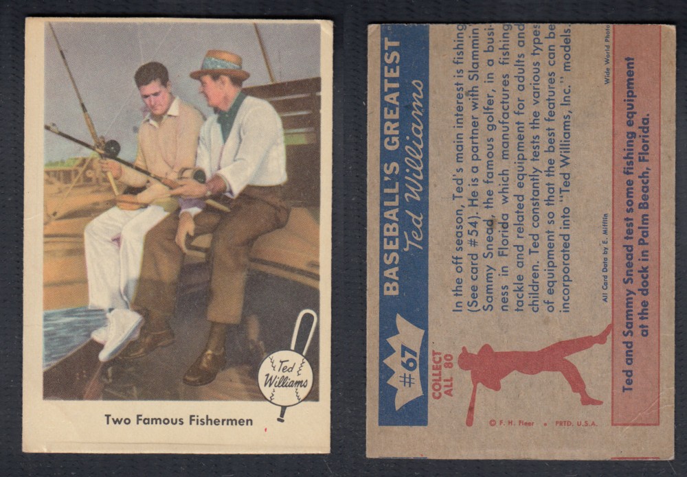 1959 FLEER TED WILLIAMS BASEBALL CARD #67 photo 1959 FLEER TED WILLIAMS BASEBALL CARD #67 photo