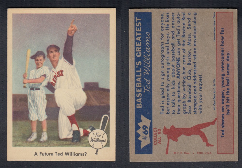 1959 FLEER TED WILLIAMS BASEBALL CARD #69 photo 1959 FLEER TED WILLIAMS BASEBALL CARD #69 photo
