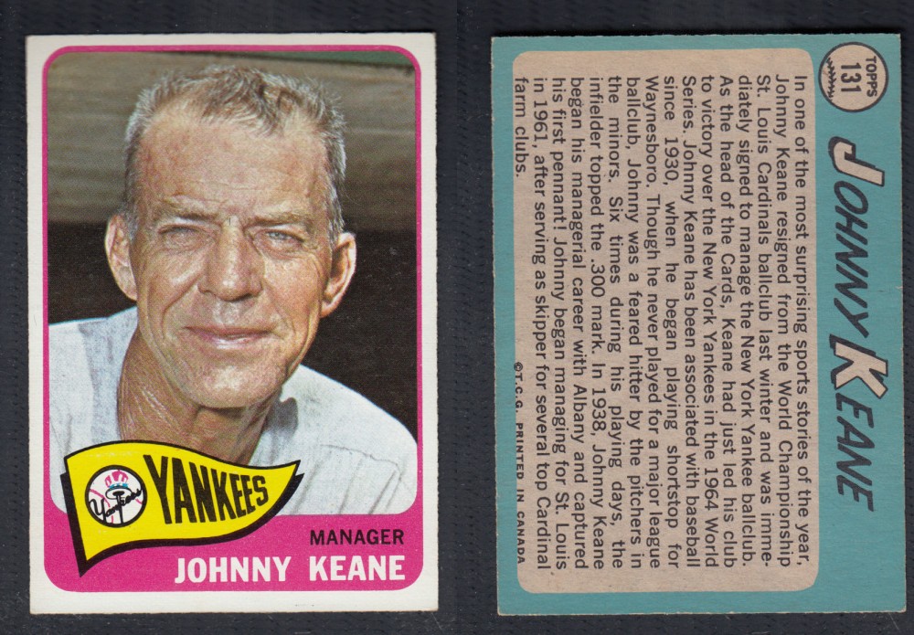 1965 O-PEE-CHEE BASEBALL CARD #131 J. KEANE photo 1965 O-PEE-CHEE BASEBALL CARD #131 J. KEANE photo