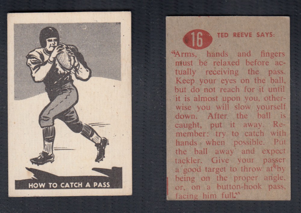 1952 CFL PARKHURST FOOTBALL CARD #16 HOW TO CATCH A PASS photo