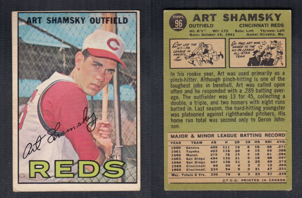 1967 O-PEE-CHEE BASEBALL CARD #95 S. SIEBERT photo 1967 O-PEE-CHEE BASEBALL CARD #95 S. SIEBERT photo