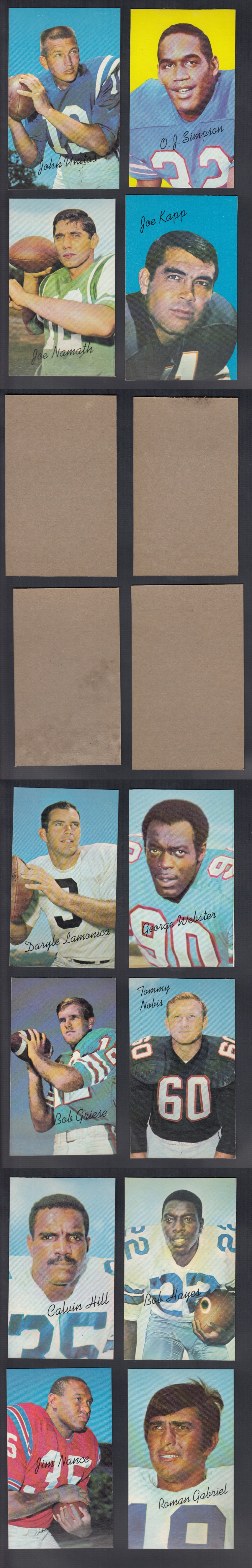 1970 TOPPS SUPER FOOTBALL CARD FULL SET 35/35 photo