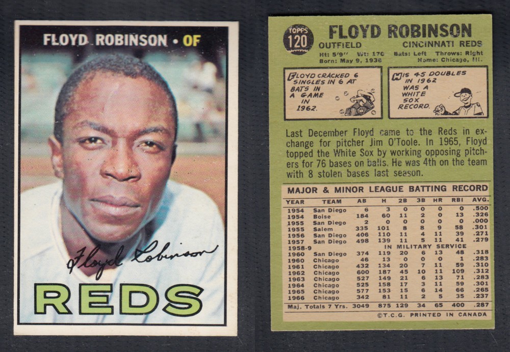1967 O-PEE-CHEE BASEBALL CARD #120 F. ROBINSON photo 1967 O-PEE-CHEE BASEBALL CARD #120 F. ROBINSON photo