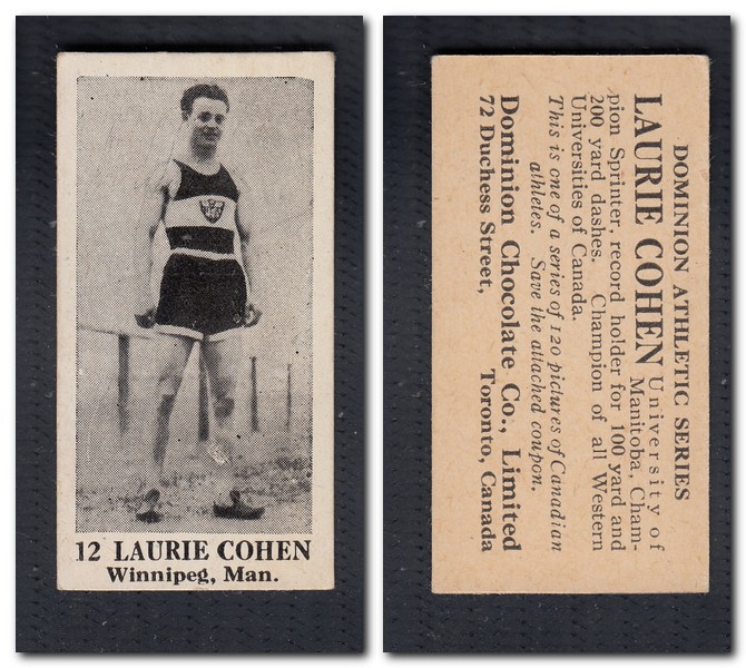1925 V31 DOMINION CHOCOLATE #12 L. COHEN SPRINTER CARD photo 1925 V31 DOMINION CHOCOLATE #12 L. COHEN SPRINTER CARD photo