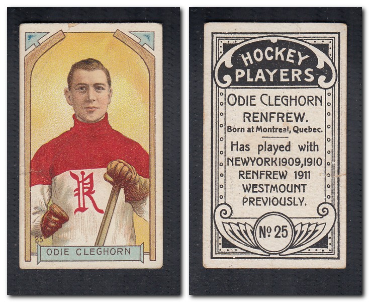 1911-12 C55 IMPERIAL TOBACCO HOCKEY CARD #25 O. CLEGHORN photo