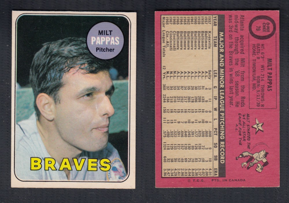 1969 O-PEE-CHEE BASEBALL CARD #79 M. PAPPAS photo 1969 O-PEE-CHEE BASEBALL CARD #79 M. PAPPAS photo