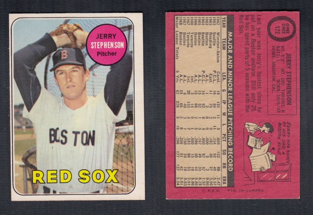 1969 O-PEE-CHEE BASEBALL CARD #172 J. STEPHENSON photo 1969 O-PEE-CHEE BASEBALL CARD #172 J. STEPHENSON photo