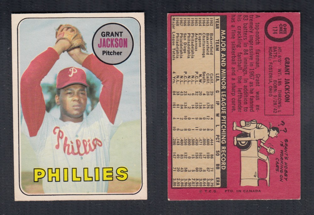 1969 O-PEE-CHEE BASEBALL CARD #174 G. JACKSON photo 1969 O-PEE-CHEE BASEBALL CARD #174 G. JACKSON photo