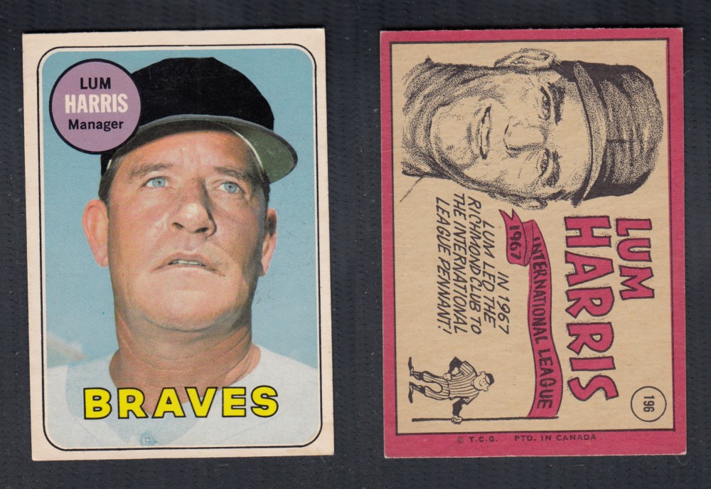 1969 O-PEE-CHEE BASEBALL CARD #196 L. HARRIS photo 1969 O-PEE-CHEE BASEBALL CARD #196 L. HARRIS photo