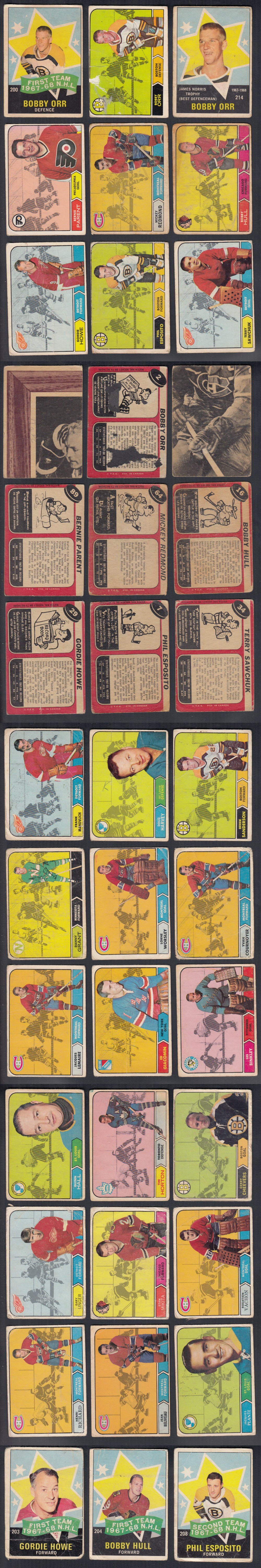 1968-69 O-PEE-CHEE HOCKEY CARD NEAR SET 214/216 photo