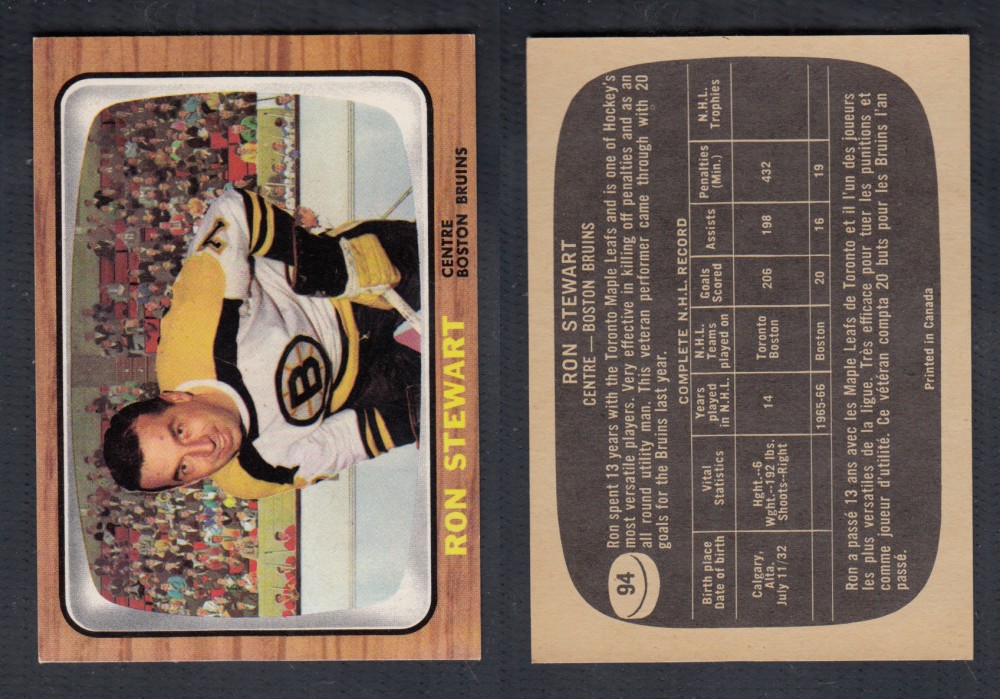 1966-67 TOPPS HOCKEY CARD #94 R. STEWART photo 1966-67 TOPPS HOCKEY CARD #94 R. STEWART photo