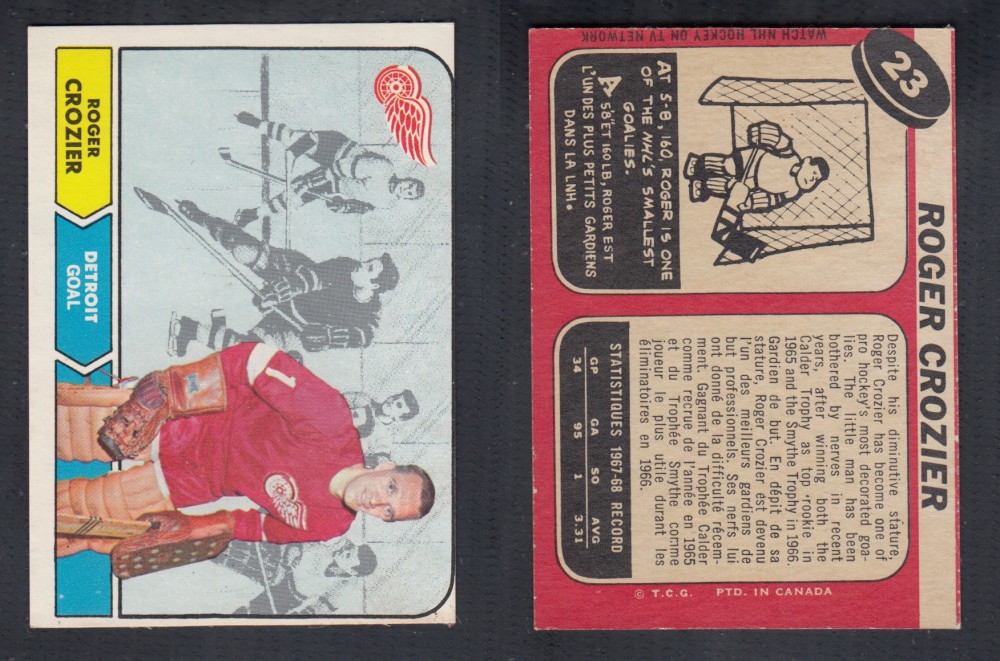 1968-69 O-PEE-CHEE HOCKEY CARD #23 R. CROZIER photo 1968-69 O-PEE-CHEE HOCKEY CARD #23 R. CROZIER photo