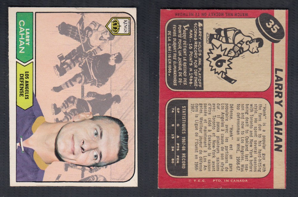 1968-69 O-PEE-CHEE HOCKEY CARD #35 L. CAHAN photo 1968-69 O-PEE-CHEE HOCKEY CARD #35 L. CAHAN photo