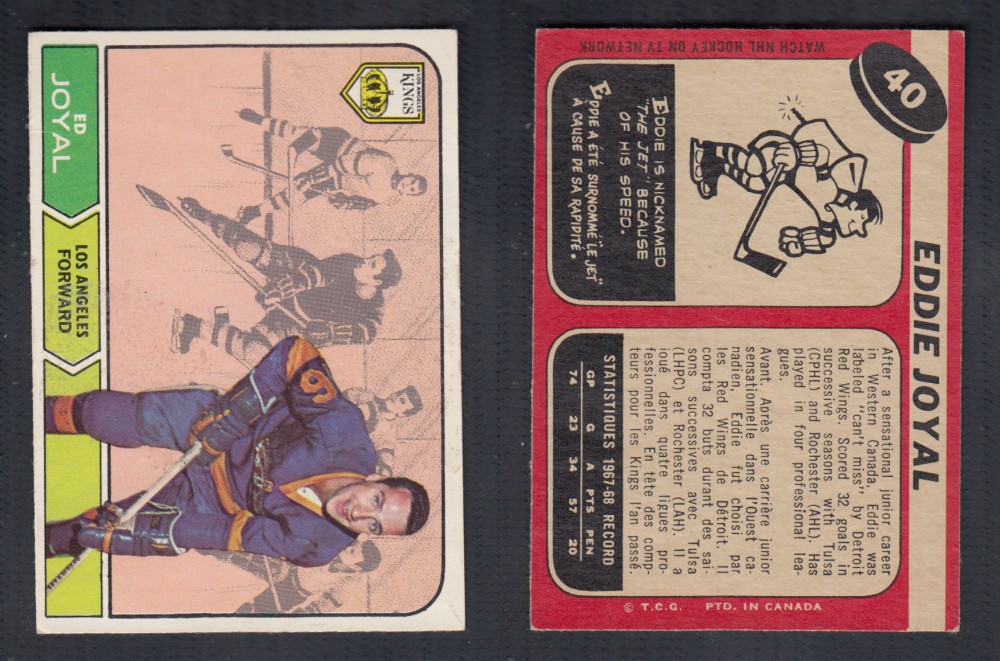 1968-69 O-PEE-CHEE HOCKEY CARD #40 E. JOYAL photo 1968-69 O-PEE-CHEE HOCKEY CARD #40 E. JOYAL photo