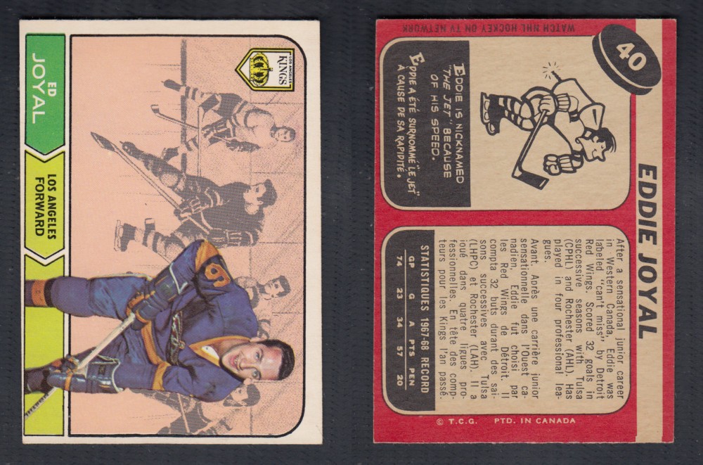 1968-69 O-PEE-CHEE HOCKEY CARD #40 E. JOYAL photo 1968-69 O-PEE-CHEE HOCKEY CARD #40 E. JOYAL photo
