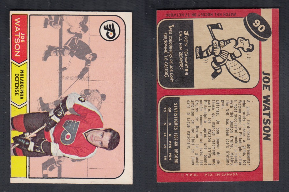 1968-69 O-PEE-CHEE HOCKEY CARD #90 J. WATSON photo 1968-69 O-PEE-CHEE HOCKEY CARD #90 J. WATSON photo