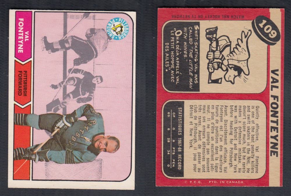 1968-69 O-PEE-CHEE HOCKEY CARD #108 C. BURNS photo 1968-69 O-PEE-CHEE HOCKEY CARD #108 C. BURNS photo