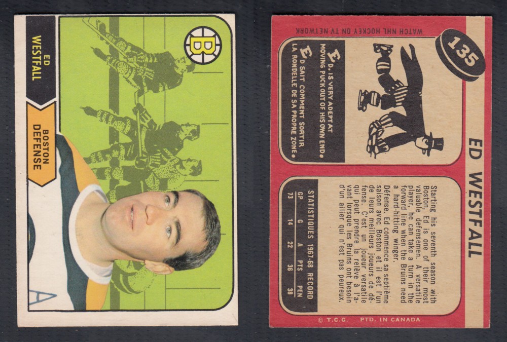 1968-69 O-PEE-CHEE HOCKEY CARD #135 E. WESTFALL photo 1968-69 O-PEE-CHEE HOCKEY CARD #135 E. WESTFALL photo